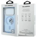 Etui Karl Lagerfeld Peekaboo Logo MagSafe na iPhone 18 Pro / 17 Pro - jasnoniebieskie