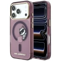 Etui Karl Lagerfeld Peekaboo Logo MagSafe na iPhone 18 Pro Max / 17 Pro Max - burgundowe