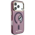 Etui Karl Lagerfeld Peekaboo Logo MagSafe na iPhone 18 Pro Max / 17 Pro Max - burgundowe