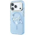 Etui Karl Lagerfeld Script Logo MagSafe na iPhone 18 Pro / 17 Pro - jasnoniebieskie
