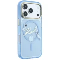 Etui Karl Lagerfeld Script Logo MagSafe na iPhone 18 Pro / 17 Pro - jasnoniebieskie
