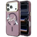 Etui Karl Lagerfeld Script Logo MagSafe na iPhone 18 Pro Max / 17 Pro Max - burgundowe