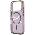 Etui Karl Lagerfeld Script Logo MagSafe na iPhone 18 Pro Max / 17 Pro Max - burgundowe