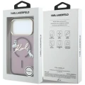Etui Karl Lagerfeld Script Logo MagSafe na iPhone 18 Pro Max / 17 Pro Max - burgundowe