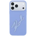 Etui Karl Lagerfeld Smooth Big Resin Signature Logo na iPhone 18 Pro / 17 Pro - niebieskie