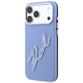 Etui Karl Lagerfeld Smooth Big Resin Signature Logo na iPhone 18 Pro Max / 17 Pro Max - niebieskie