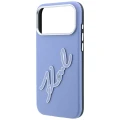 Etui Karl Lagerfeld Smooth Big Resin Signature Logo na iPhone 18 Pro Max / 17 Pro Max - niebieskie