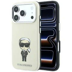 Etui Karl Lagerfeld Smooth Ikonik Sketch MagSafe na iPhone 18 Pro Max / 17 Pro Max - beżowe