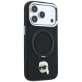 Etui Karl Lagerfeld with Ring Stand 360 Karl Head Pin MagSafe na iPhone 18 Pro / 17 Pro - czarne