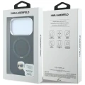 Etui Karl Lagerfeld with Ring Stand 360 Karl Head Pin MagSafe na iPhone 18 Pro / 17 Pro - czarne