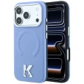 Etui Karl Lagerfeld Grained Embossed Ring & Kameo Logo MagSafe na iPhone 18 Pro / 17 Pro - jasnoniebieskie