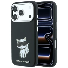 Etui Karl Lagerfeld Smooth Choupette Sketch MagSafe na iPhone 18 Pro Max / 17 Pro Max - czarne