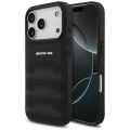 Etui Mercedes AMG Leather Debossed Lines Logo na iPhone 18 Pro / 17 Pro - czarne