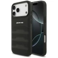 Etui Mercedes AMG Leather Debossed Lines Logo na iPhone 18 Pro Max / 17 Pro Max - czarne