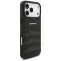 Etui Mercedes AMG Leather Debossed Lines Logo na iPhone 18 Pro Max / 17 Pro Max - czarne