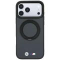 Etui BMW Kevlar Ring Stand 360 MagSafe na iPhone 18 Pro / 17 Pro - ciemnoszare