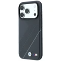Etui BMW M Tire Track with Silver Line MagSafe na iPhone 18 Pro / 17 Pro - ciemnoszare