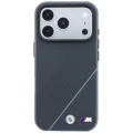 Etui BMW M Tire Track with Silver Line MagSafe na iPhone 18 Pro / 17 Pro - ciemnoszare