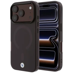 Etui BMW Sign Frosted IML & Metal Logo MagSafe do iPhone 18 Pro / 17 Pro burgundowy