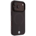 Etui BMW Sign Frosted IML & Metal Logo MagSafe do iPhone 18 Pro / 17 Pro burgundowy
