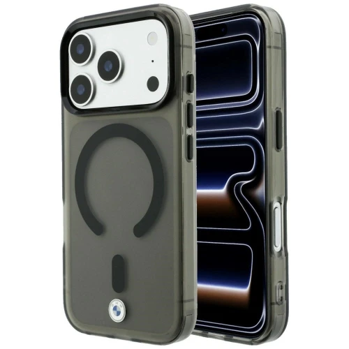 Etui BMW Sign Frosted IML & Metal Logo MagSafe na iPhone 18 Pro Max / 17 Pro Max - szare