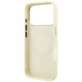 Etui Guess Ring Stand 360 Grained Classic Logo MagSafe na iPhone 18 Pro / 17 Pro - beżowe