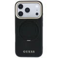 Etui Guess Ring Stand 360 Grained Classic Logo MagSafe na iPhone 18 Pro Max / 17 Pro Max - czarne