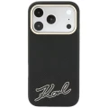 Etui Karl Lagerfeld Grained with Resin Signature Logo MagSafe na iPhone 18 Pro Max / 17 Pro Max - czarne