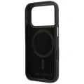 Etui Karl Lagerfeld Grained with Resin Signature Logo MagSafe na iPhone 18 Pro Max / 17 Pro Max - czarne
