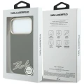 Etui Karl Lagerfeld Grained with Resin Signature Logo MagSafe na iPhone 18 Pro Max / 17 Pro Max - czarne