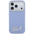 Etui Karl Lagerfeld Grained with Resin Signature Logo MagSafe na iPhone 18 Pro Max / 17 Pro Max - jasnoniebieskie