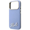 Etui Karl Lagerfeld Grained with Resin Signature Logo MagSafe na iPhone 18 Pro Max / 17 Pro Max - jasnoniebieskie