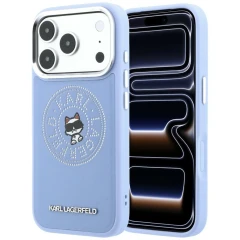 Etui Karl Lagerfeld Point & Choupette Sketch MagSafe na iPhone 18 Pro Max / 17 Pro Max - niebieskie