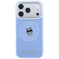 Etui Karl Lagerfeld Point & Choupette Sketch MagSafe na iPhone 18 Pro Max / 17 Pro Max - niebieskie