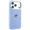 Etui Karl Lagerfeld Point & Choupette Sketch MagSafe na iPhone 18 Pro Max / 17 Pro Max - niebieskie