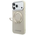 Etui Karl Lagerfeld Ring Stand 360 Saffiano Classic Logo MagSafe na iPhone 18 Pro Max / 17 Pro Max - beżowe