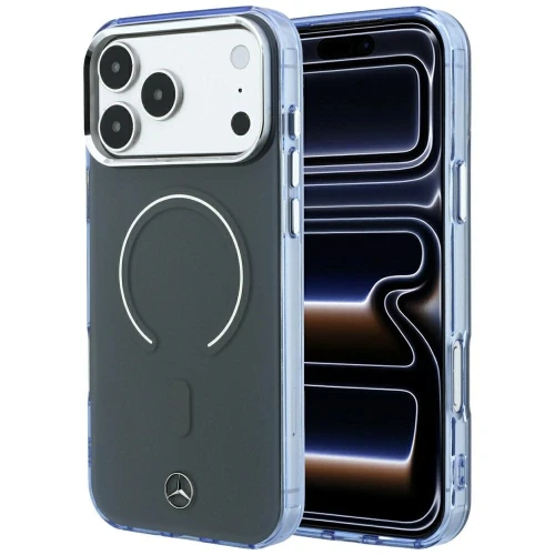 Etui Mercedes Double Layer Iconic Logo MagSafe na iPhone 18 Pro Max / 17 Pro Max - ciemnoszare