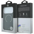 Etui Mercedes Double Layer Iconic Logo MagSafe na iPhone 18 Pro Max / 17 Pro Max - ciemnoszare