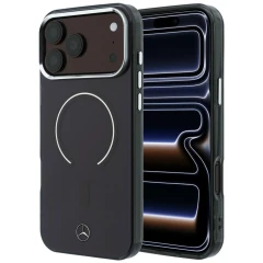 Etui Mercedes Double Layer Iconic Logo MagSafe na iPhone 18 Pro Max / 17 Pro Max - burgundowe