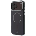 Etui Mercedes Double Layer Iconic Logo MagSafe na iPhone 18 Pro Max / 17 Pro Max - burgundowe