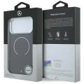 Etui Mercedes Double Layer Iconic Logo MagSafe na iPhone 18 Pro Max / 17 Pro Max - burgundowe
