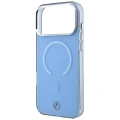 Etui Mercedes Double Layer Iconic Logo MagSafe na iPhone 18 Pro Max / 17 Pro Max - niebieskie