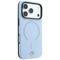 Etui Mercedes Leather 3D MagSafe na iPhone 18 Pro / 17 Pro - niebieskie