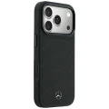 Etui Mercedes Leather Mesh with Bow Line MagSafe na iPhone 18 Pro Max / 17 Pro Max - czarne
