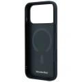 Etui Mercedes Leather Mesh with Bow Line MagSafe na iPhone 18 Pro Max / 17 Pro Max - niebieskie