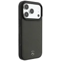 Etui Mercedes Leather Mesh with Bow Line MagSafe na iPhone 18 Pro Max / 17 Pro Max - ciemnoszare