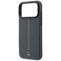 Etui Mercedes Leather Semi Wrap with Iconic Line MagSafe na iPhone 18 Pro / 17 Pro - ciemnoszare