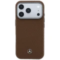 Etui Mercedes Leather Semi Wrap Wood Effect MagSafe na iPhone 18 Pro Max / 17 Pro Max - brązowe
