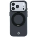 Etui Mercedes Leather with Ring Stand MagSafe na iPhone 18 Pro Max / 17 Pro Max - ciemnoszare