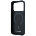 Etui Mercedes Leather with Ring Stand MagSafe na iPhone 18 Pro Max / 17 Pro Max - ciemnoszare